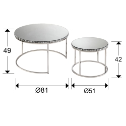 Комплект придиванных столиков Dualis Ø80
