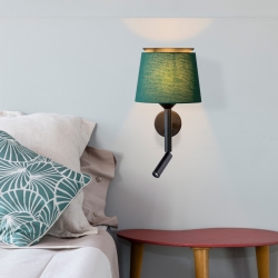 Бра с ридером Savoy черный/зеленый