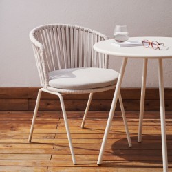 Saconca Садовый стул из шнура и стали с серой окраской