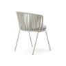 Saconca Садовый стул из шнура и стали с серой окраской