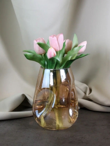 Ваза стеклянная для цветов и сухоцветов 18,5 см Terra Design TDVMG12