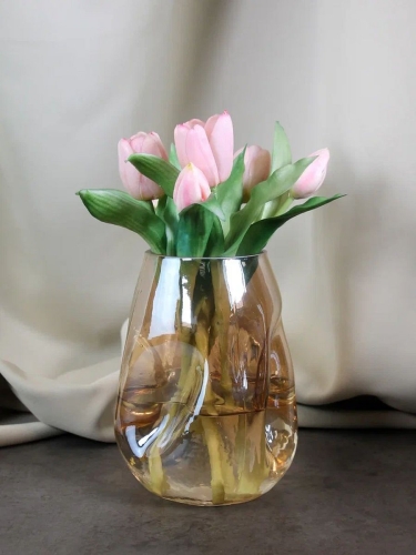 Ваза стеклянная для цветов и сухоцветов 18,5 см Terra Design TDVMG12