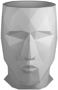 Кашпо Adan матовое стальное 70см
