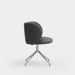 Поворотный стул Mogi хром/ темно-серый