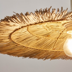 Потолочный плафон Gualta из натурального волокна с натуральной отделкой, 50 см