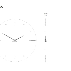 Часы Nomon Mixto Gold N 155, полированная латунь/венге. D=155см