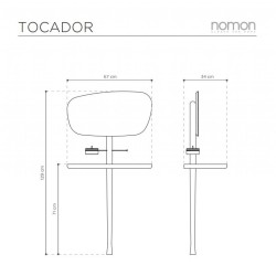 Туалетный столик Nomon-home TOCADOR (орех/латунь)