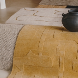 Maie Ковер горчичного цвета из шерсти и вискозы 160 x 230 см