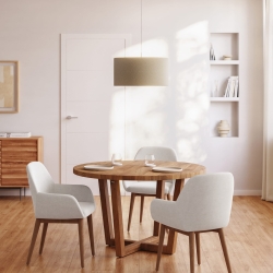 Круглый стол Nahla из массива акации с натуральной отделкой Ø 120 см