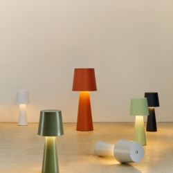 Arenys Маленькая переносная настольная лампа в сером цвете