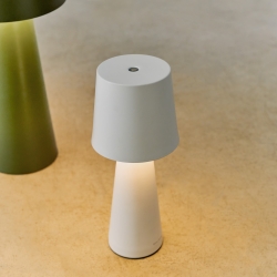 Arenys Маленькая переносная настольная лампа в сером цвете