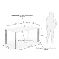 Обеденный стол Corner хром