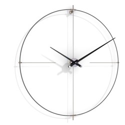 Часы Nomon  BILBAO L (основание - черный фиберглас/стрелки - черный лак/центр - хромированная сталь). D=105см, H=110см