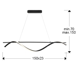 Подвесной светильник Boa черный