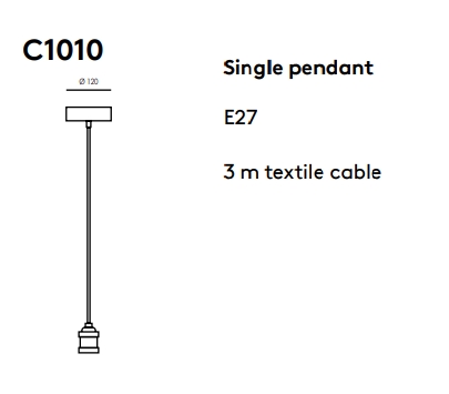 Основание подвесного светильника C1010 1L черный