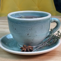 Кружка Чашка с блюдцем для чая и кофе чайная пара Terra Design TKCapB3109