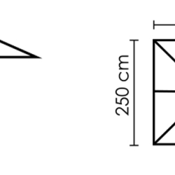 Зонт Togo 200x200 купол ANTHRACITE-GRIS NATURE