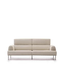 Диван Aurum 3-местный цвета экрю с откидным подголовником 234  см