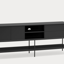 Тумба под ТВ Platt 2D2Dr черная