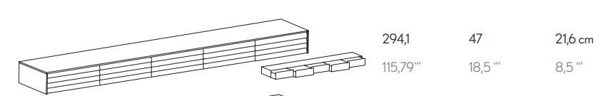Сервант Sussex SSX441 с основанием H 6 CM