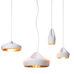 Подвесной светильник Pleat Box 24 LED бело-золотой