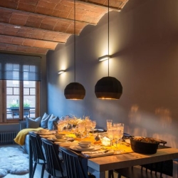 Подвесной светильник Scotch Club 17 терракотово-золотой