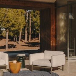 Садовое модульное кресло Sorells из алюминия с зеленой отделкой