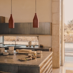 Peralta Подвесной светильник из металла с терракотовой окраской Ø 15 см