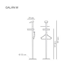 Вешалка-камердинер Nomon GALAN M (черный ясень)