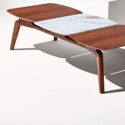 Стол MESA MIXTA TRIO S (2 столешницы из ореха и 1 из мрамора)