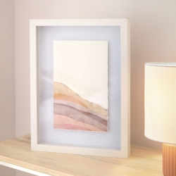 Керамическая настольная лампа Eshe с терракотовой и белой отделкой