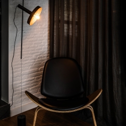 Подвесной светильник / торшер Whizz черный / золотой