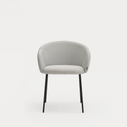 Обеденный стул Add светло-серый с подлокотниками