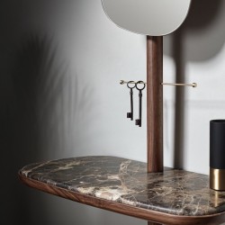 Консоль с зеркалом Nomon MOMENTOS RECIBIDOR Marble (орех+мрамор)