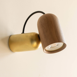 Настенный светильник Nomon ONFA WALL Gold/Walnut