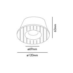Встраиваемый светильник безрамный Fresh белый