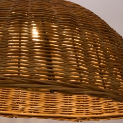 Абажур для потолочного светильника из ротанга Jornets в натуральной отделке Ø 80