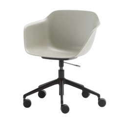 Кресло TAIA с 5-спицевой алюминиевой поворотной основой на роликах + газлифт (пластиковый каркас)