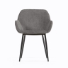 Стул Konna темно-серый из мягкой синели с черными ножками