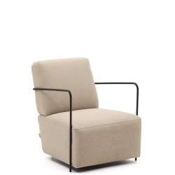 Кресло Gamer бежевого цвета с черным металлом