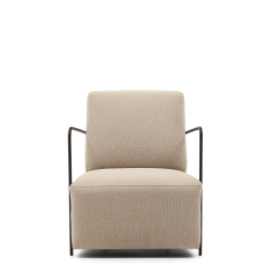 Кресло Gamer бежевого цвета с черным металлом