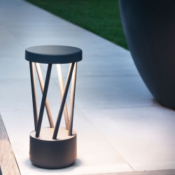 Ландшафтный светильник Twist темно-серый низкий