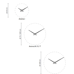 Часы Nomon  AXIOMA i, (основание - хромированная сталь/стрелки - хромированная сталь). D=60см