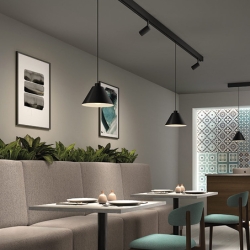 Подвесной светильник для трека Deltatrack ø26 черный