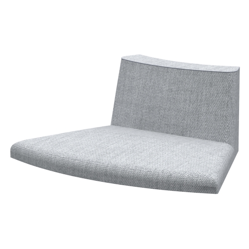 мягкое модульное изогнутое сиденье LAPSE с выпуклой спинкой под углом 45º.