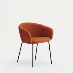 Обеденный стул Add терракотовый с подлокотниками