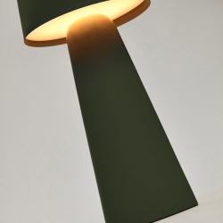 Arenys Большая переносная настольная лампа в зеленом цвете