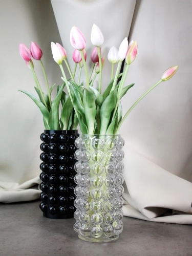 Ваза стеклянная для цветов и сухоцветов Bubble 21,5 см Terra Design TDVBG2102