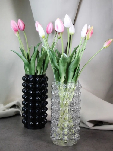 Ваза стеклянная для цветов и сухоцветов Bubble 21,5 см Terra Design TDVBG2102