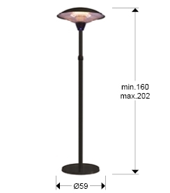 Напольный обогреватель с подсветкой Heat Vulcan 2100W